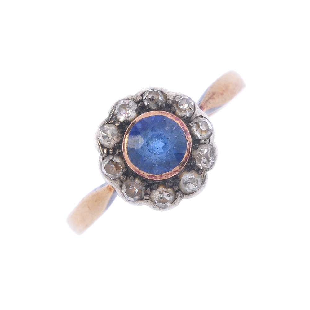 A mid 20th century 18ct gold sapphire and diamond (1 of 3)