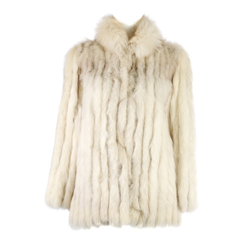 SAGA - a blue fox fur jacket and grey krimmer lamb (1 of 5)