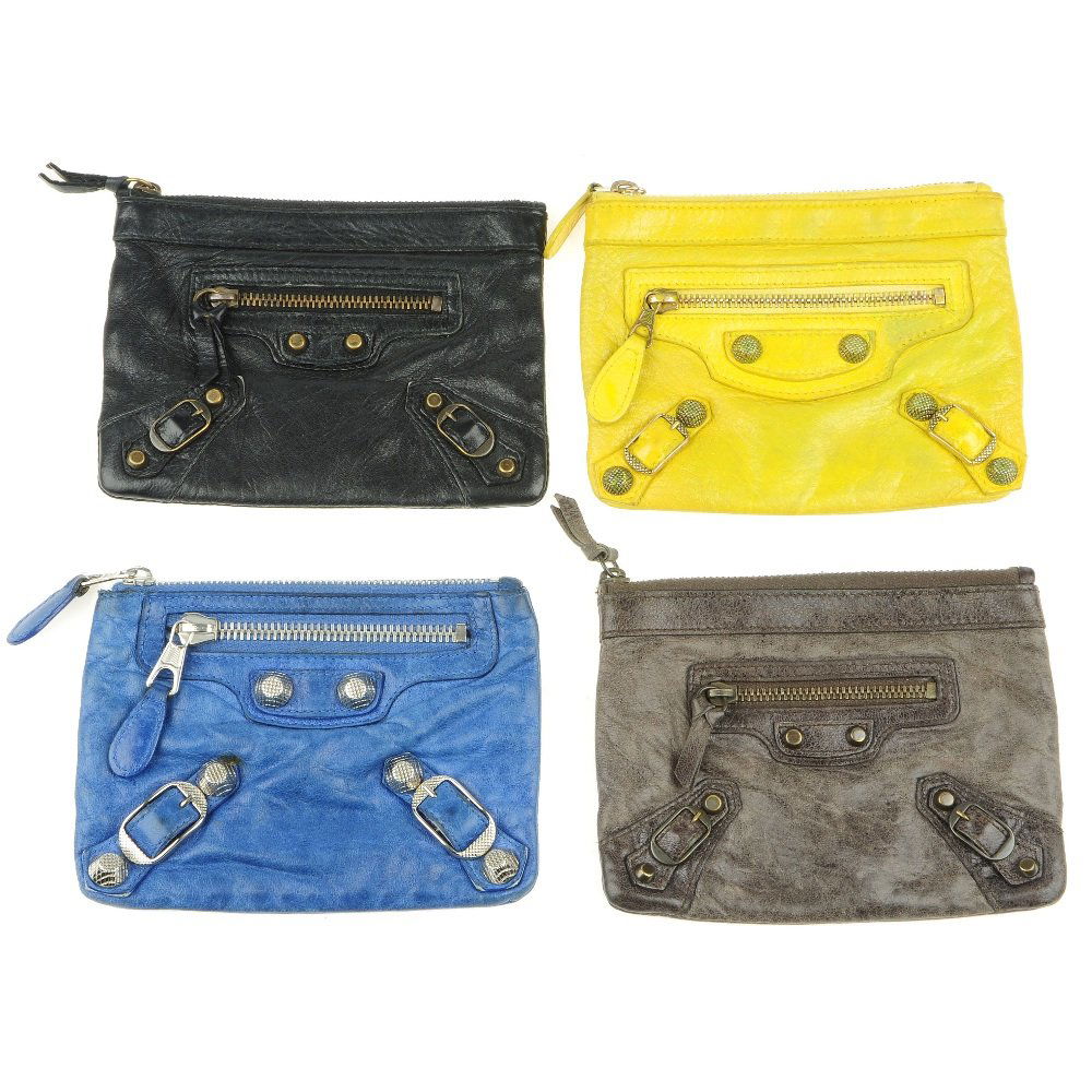 BALENCIAGA - four Classic Zip coin purses. Crafted in (1 of 6)