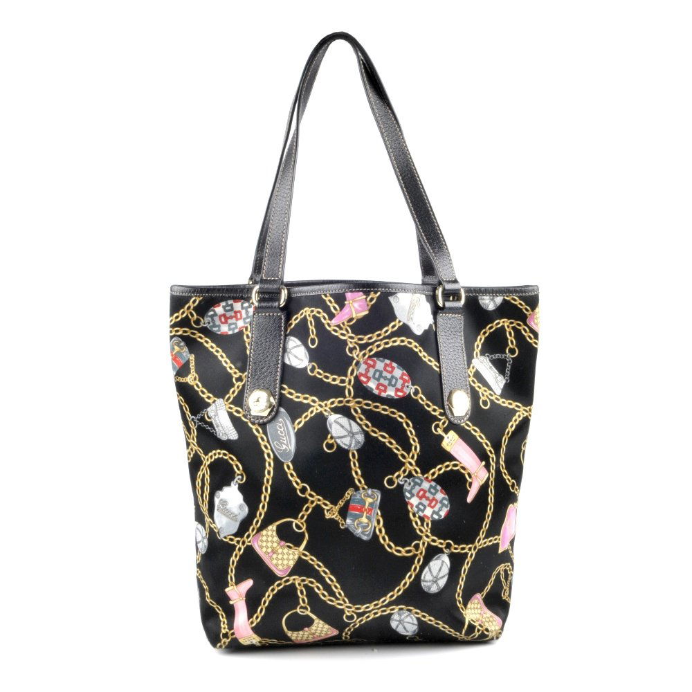GUCCI - a satin Charmy Shopper tote handbag. Featuring (1 of 5)