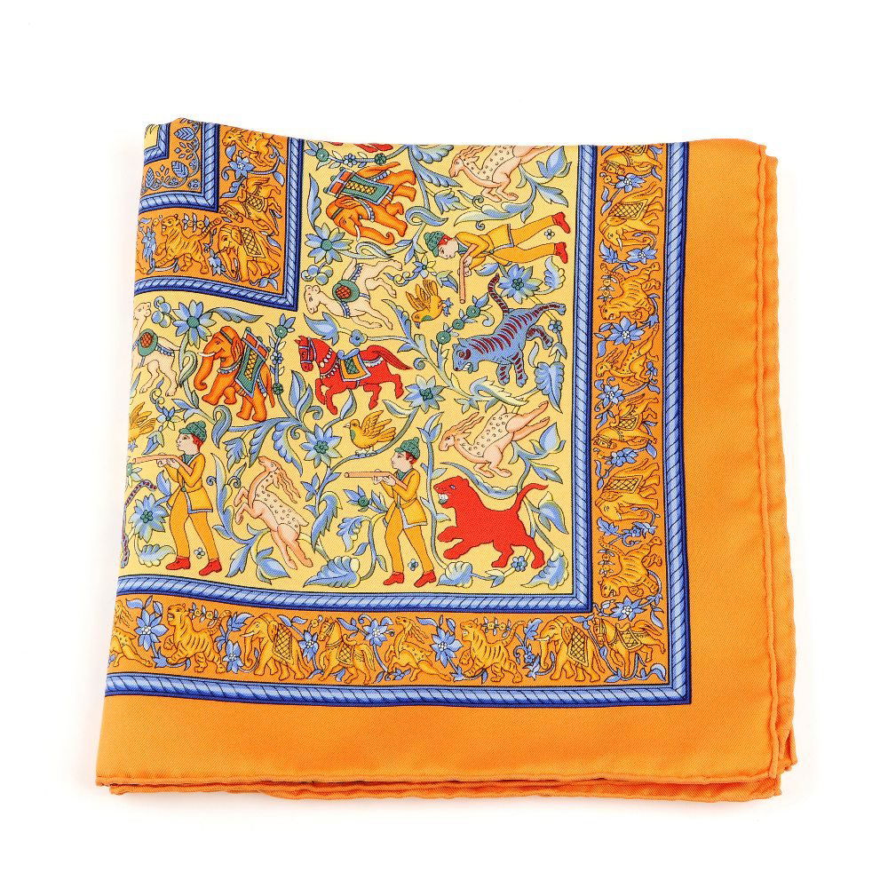 HERMÈS - a 'Chasse En Inde' scarf. Designed by Michel (1 of 7)