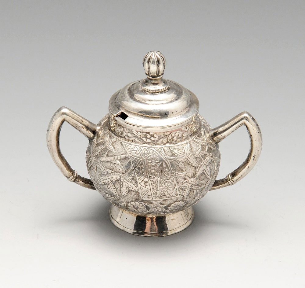 A turn of the century Chinese export silver mustard (1 of 5)