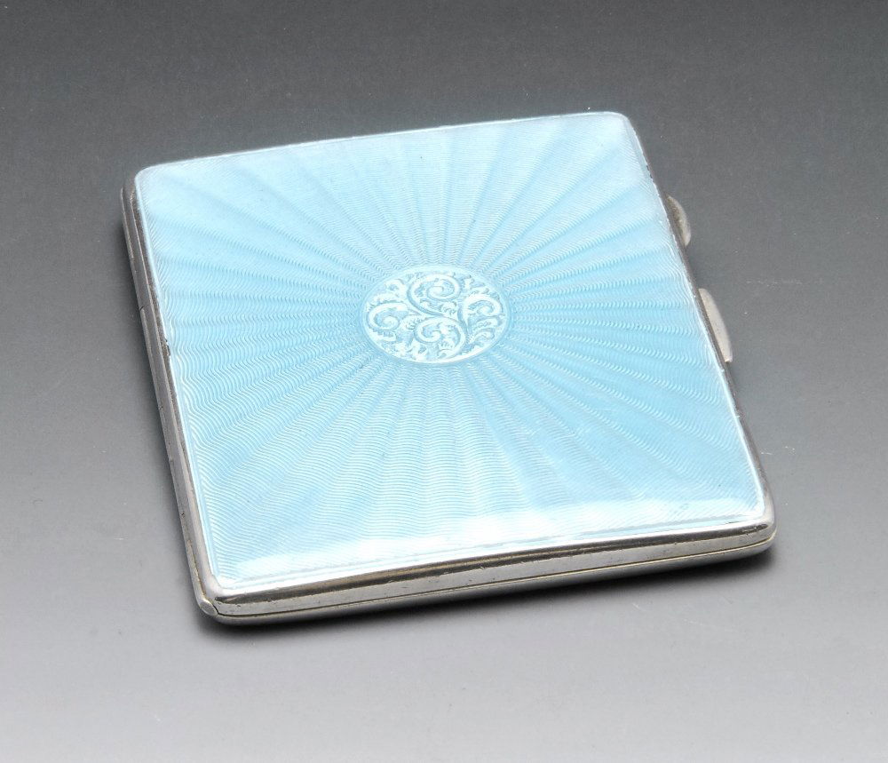 A mid-twentieth century silver mounted and enamel (1 of 5)