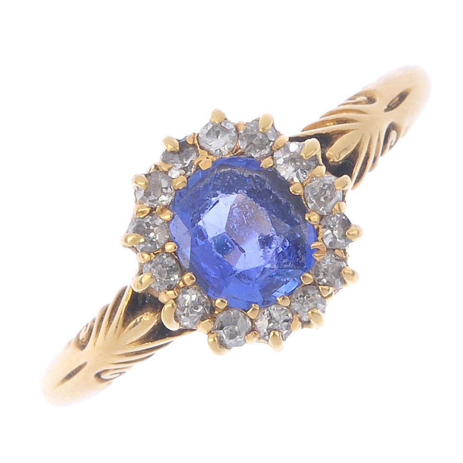 An early 20th century 18ct gold sapphire and diamond (1 of 3)