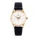 IWC - a gentleman's wrist watch. Yellow metal case,