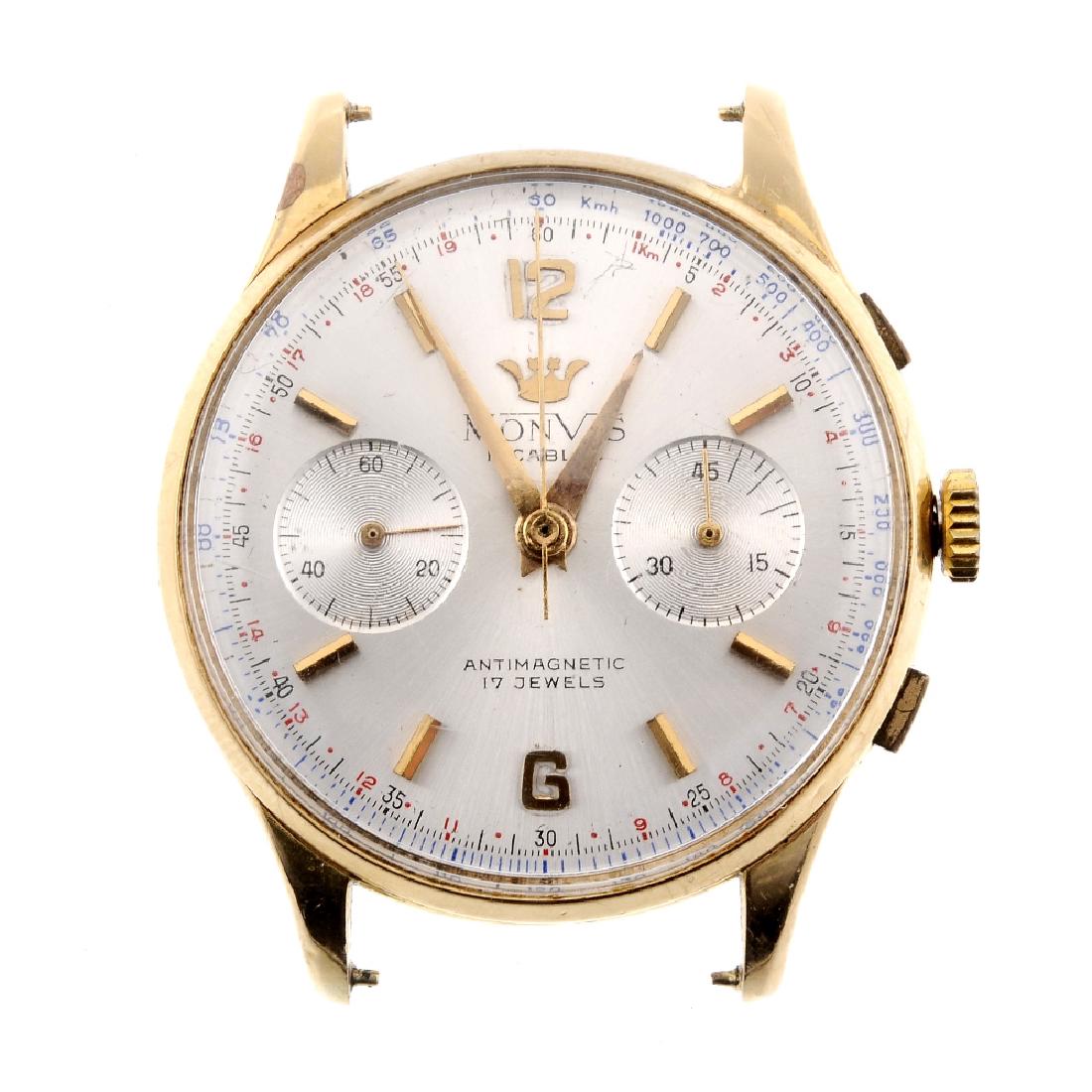 MONVIS - a gentleman's chronograph watch head. Yellow (1 of 3)