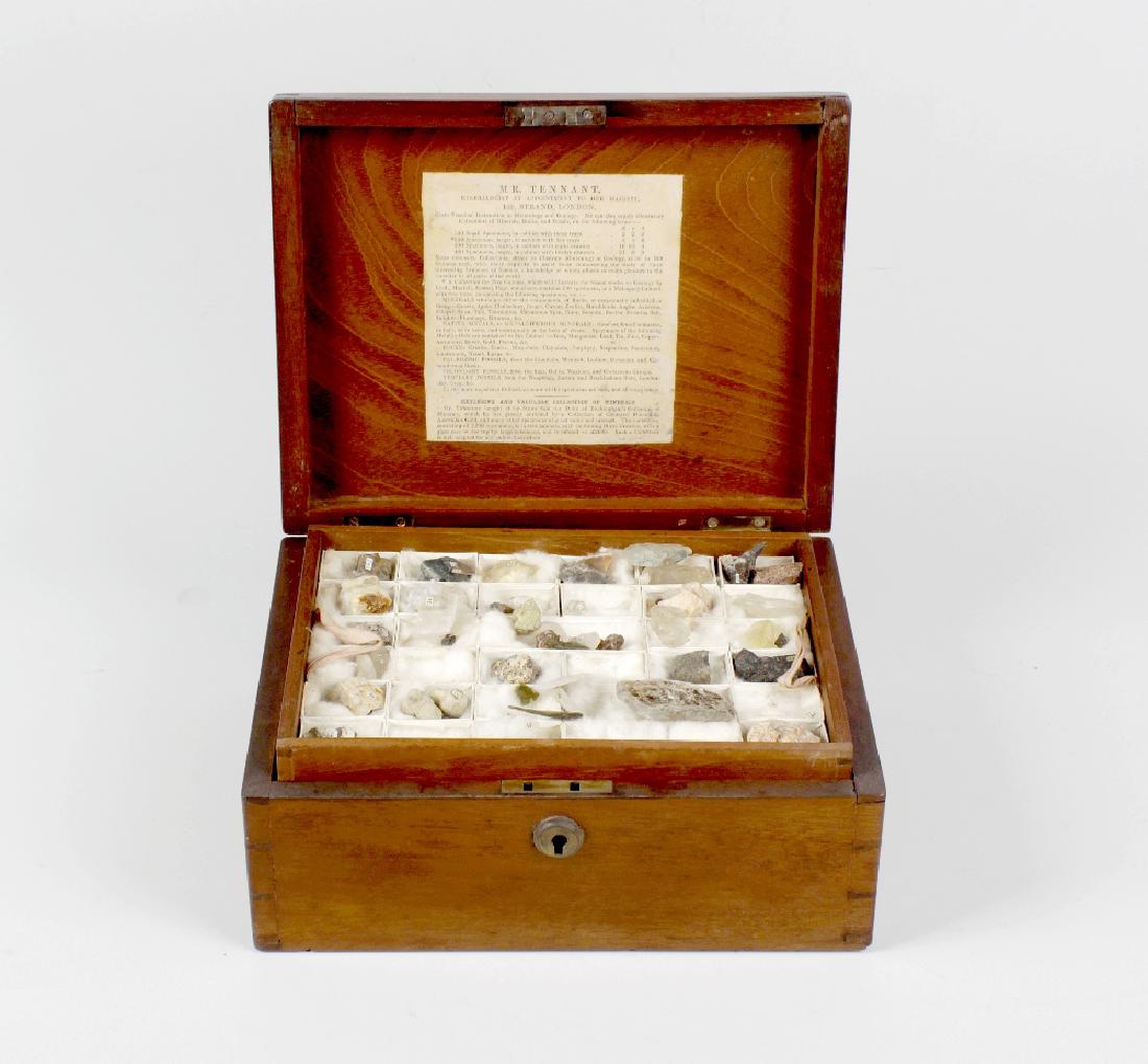 General Interesting item mid 19th century mineral specimen box