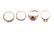Four 9ct gold gem-set rings. To include a diamond dress - 2
