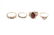 Four 9ct gold gem-set rings. To include a diamond dress - 3