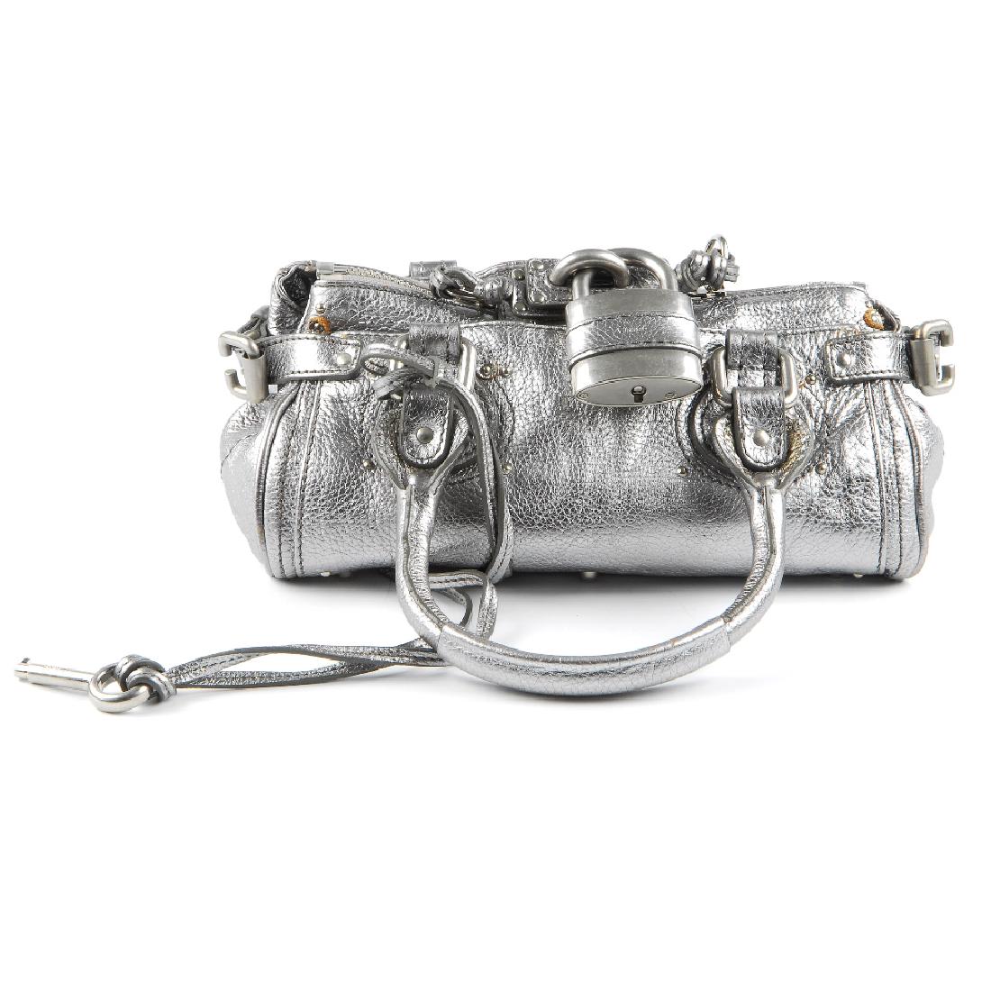 CHLOÉ - a metallic mini Paddington handbag. Featuring a (1 of 6)