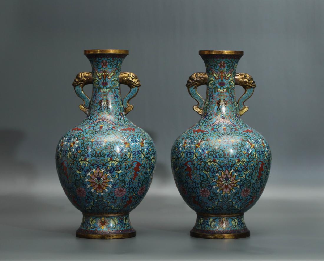 CLOISONNE BOTTLE (PAIR) (1 of 10)