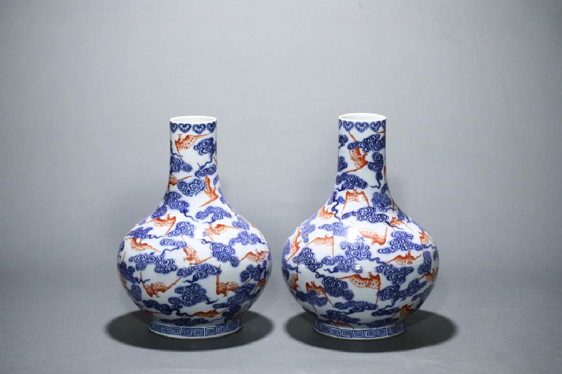 BLUE AND WHITE BOTTLE (PAIR) (1 of 5)