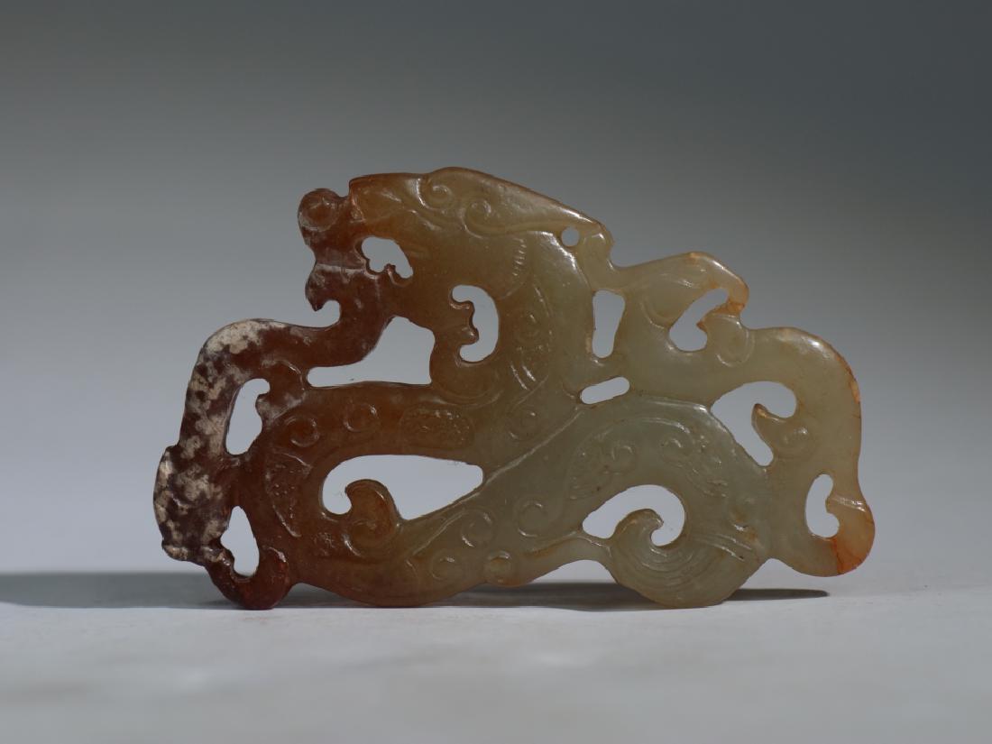 A HETIAN DRAGON SHAPE JUDE PENDANT (1 of 8)