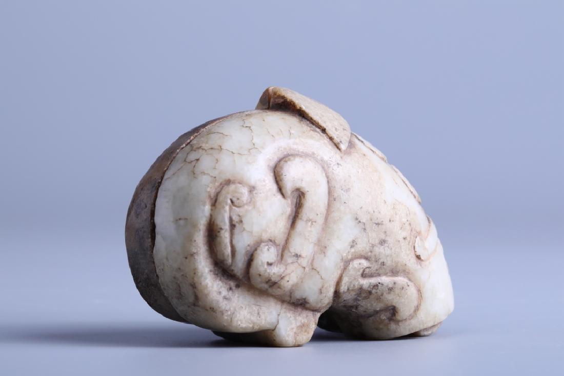 Han Dynasty white jade beast statue (1 of 5)