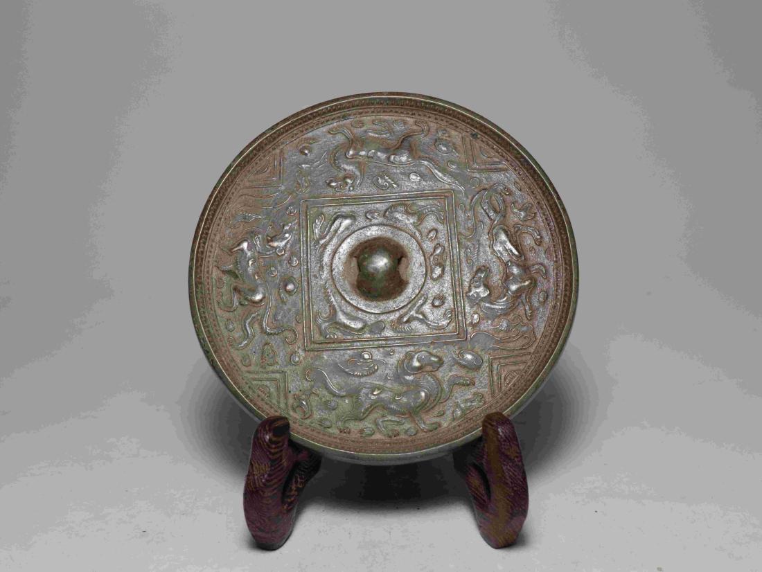 TIGER PRINT BRONZE MIRROR (1 of 4)