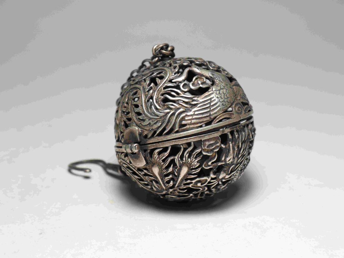 OLD SILVER DRAGON AND PHOENIX HOLLOW SACHETS (1 of 4)