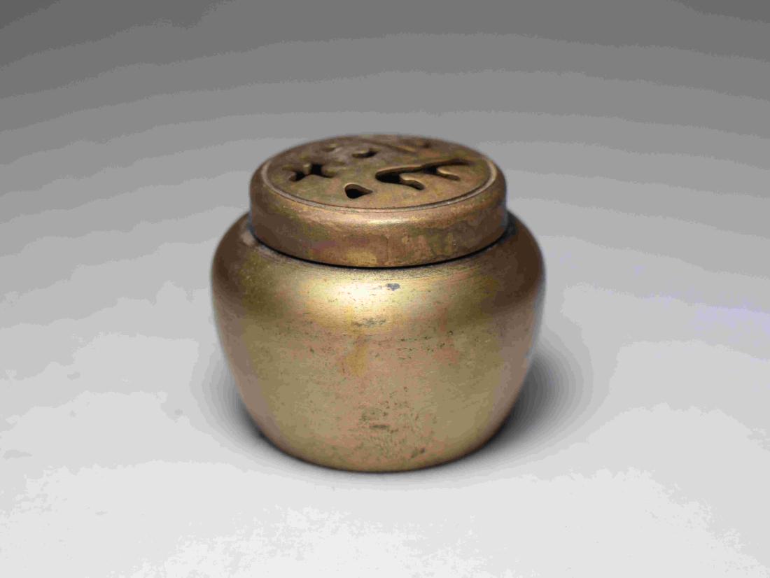 OLD COPPER INCENSE BURNER (1 of 6)