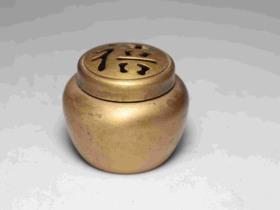 OLD COPPER INCENSE BURNER (1 of 6)
