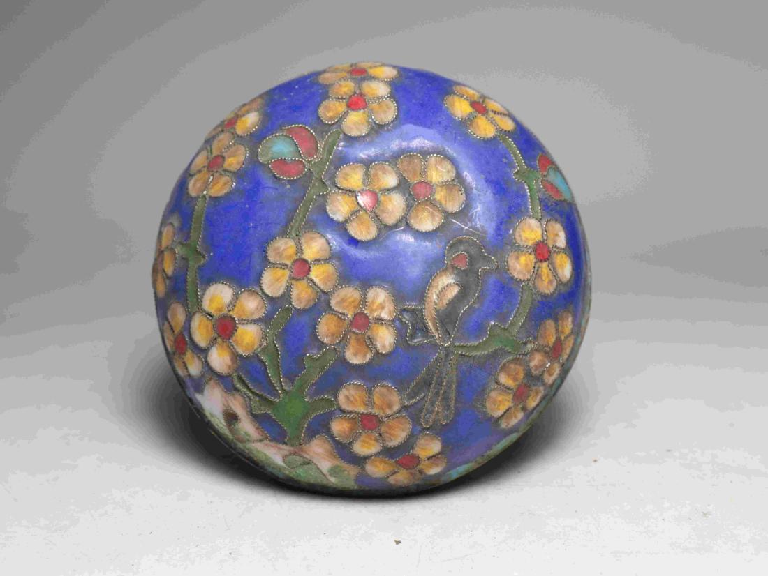 CLOISONNE CHERRY BLOSSOM POWDER BOX (1 of 7)