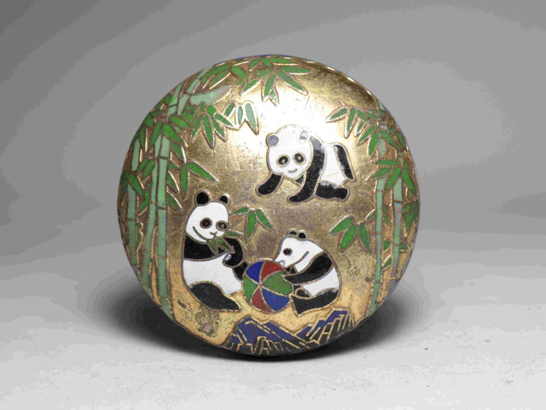 CLOISONNE PANDA POWDER BOX (1 of 7)