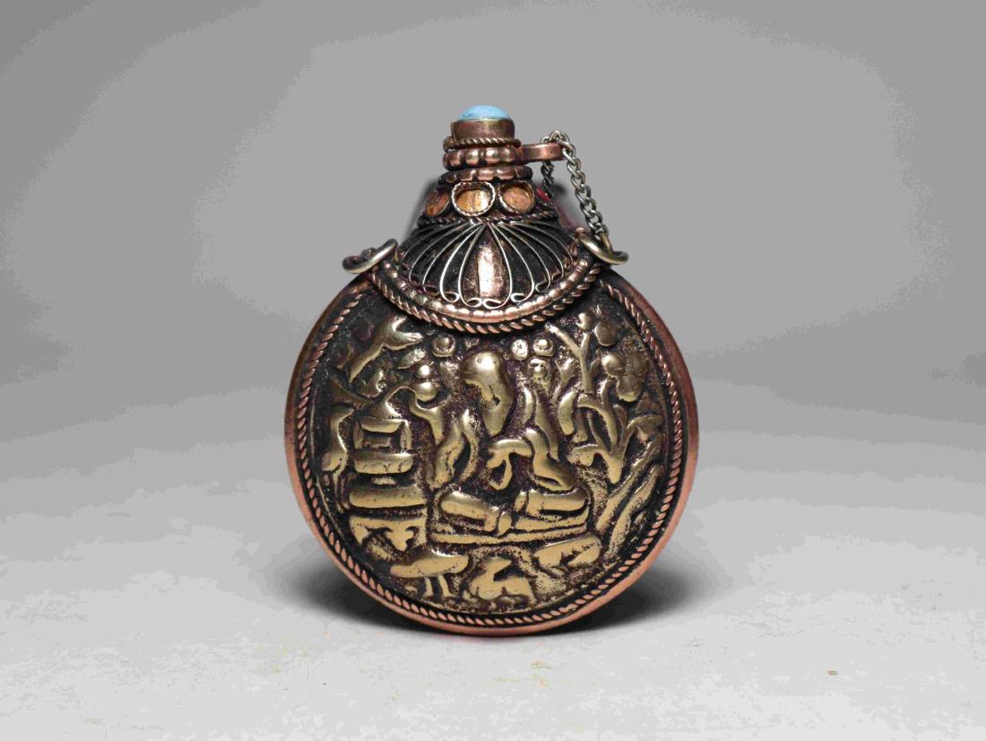 OLD COPPER SNUFF BOTTLE (1 of 7)