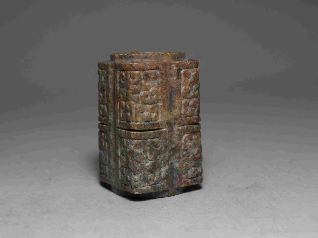 HETIAN LIANGZHU JADE CONG (1 of 9)