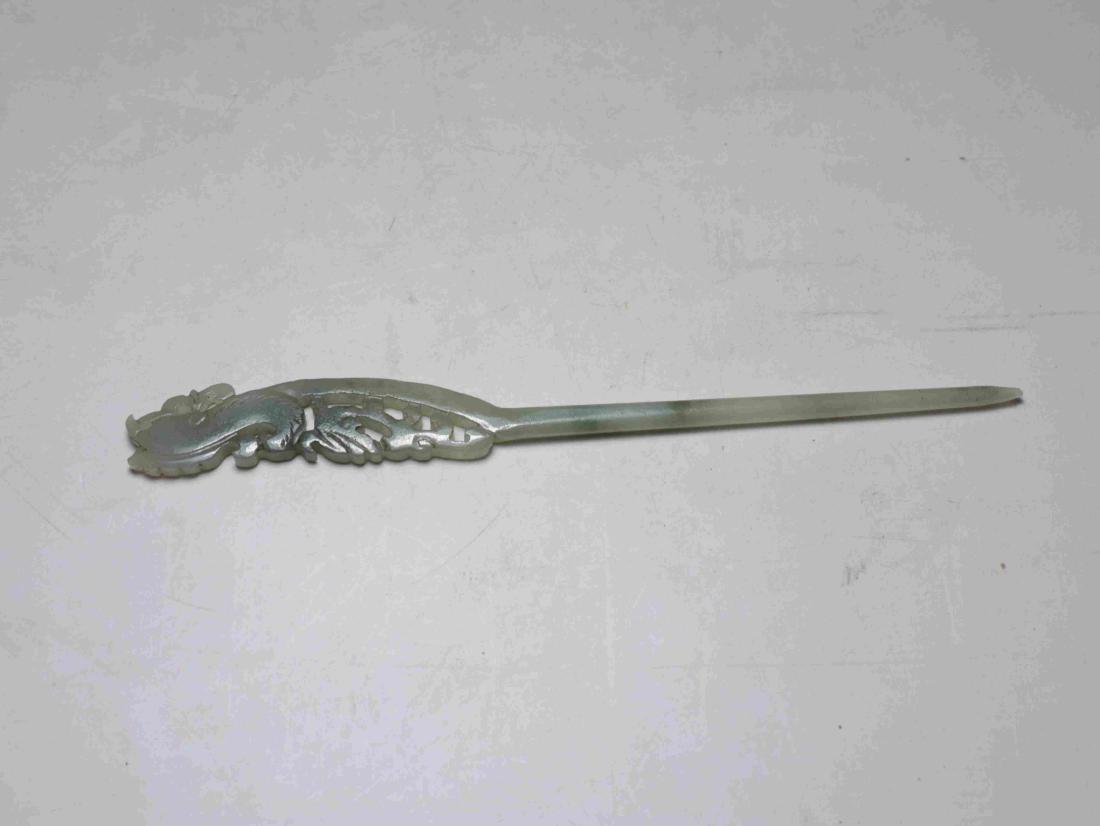 HETIAN JADE HAIR CLASP WITH PHOENIX PATTERN (1 of 6)