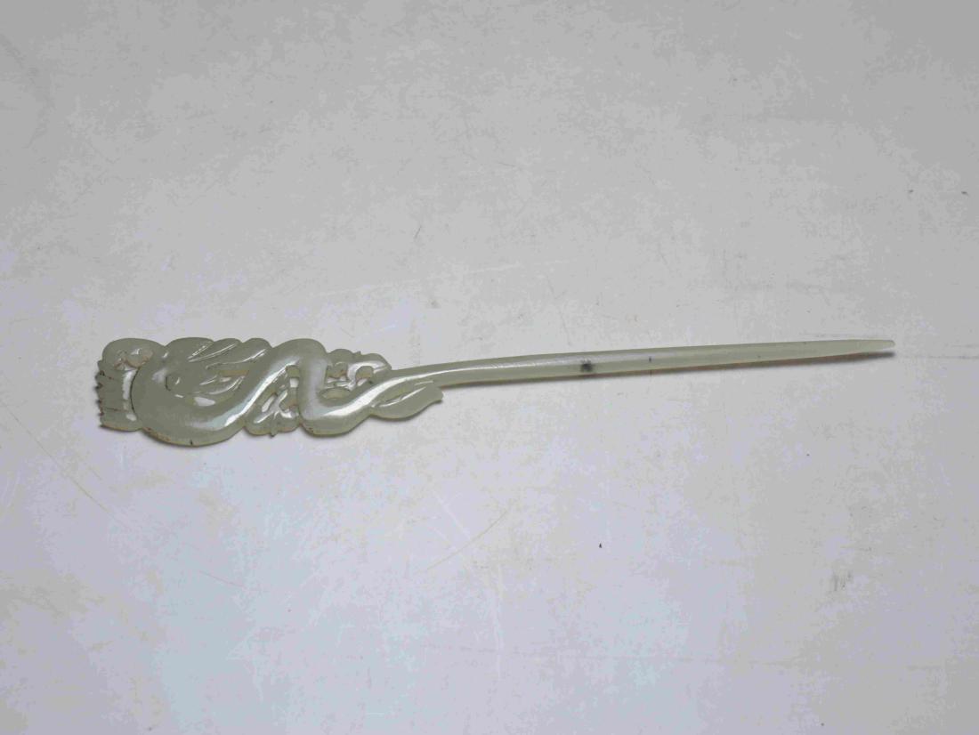 HETIAN JADE HAIR CLASP WITH PHOENIX PATTERN (1 of 6)