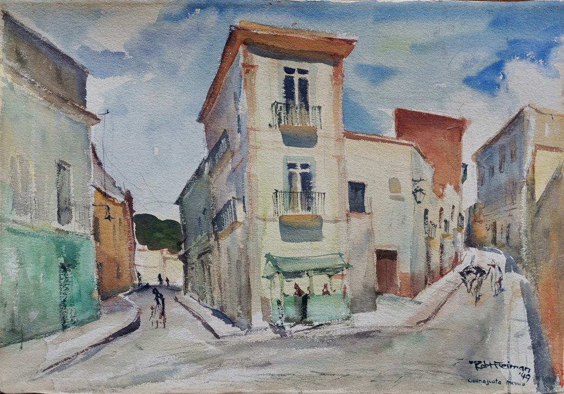 ROBERT FREIMAN (1917-1991) Guanajuata Mexico Watercolor (1 of 3)
