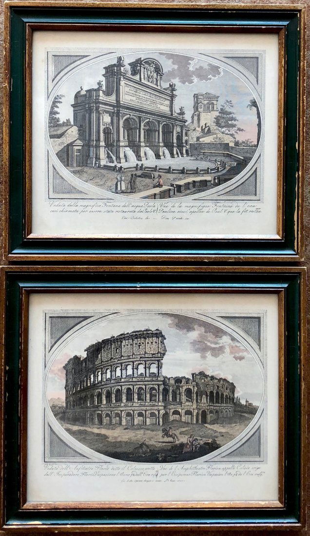 (2) Framed Italian Roman Ruins Engravings (1 of 4)