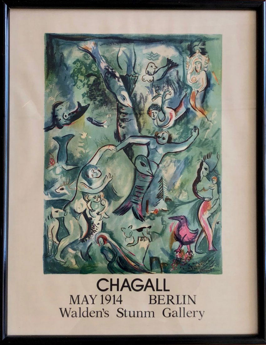 MARC CHAGALL Original 1914 Berlin Aquatint Poster (1 of 3)