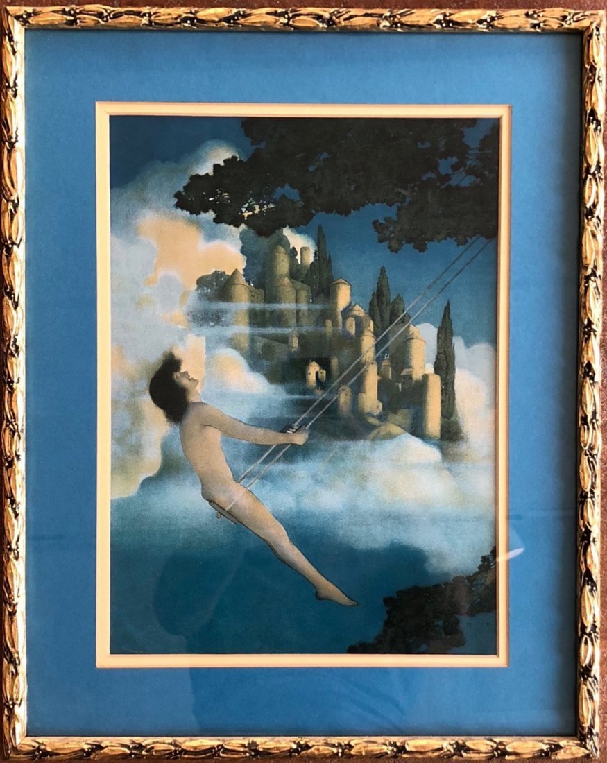 MAXFIELD PARRISH Dinky Bird 1908 Lithograph. (1 of 3)