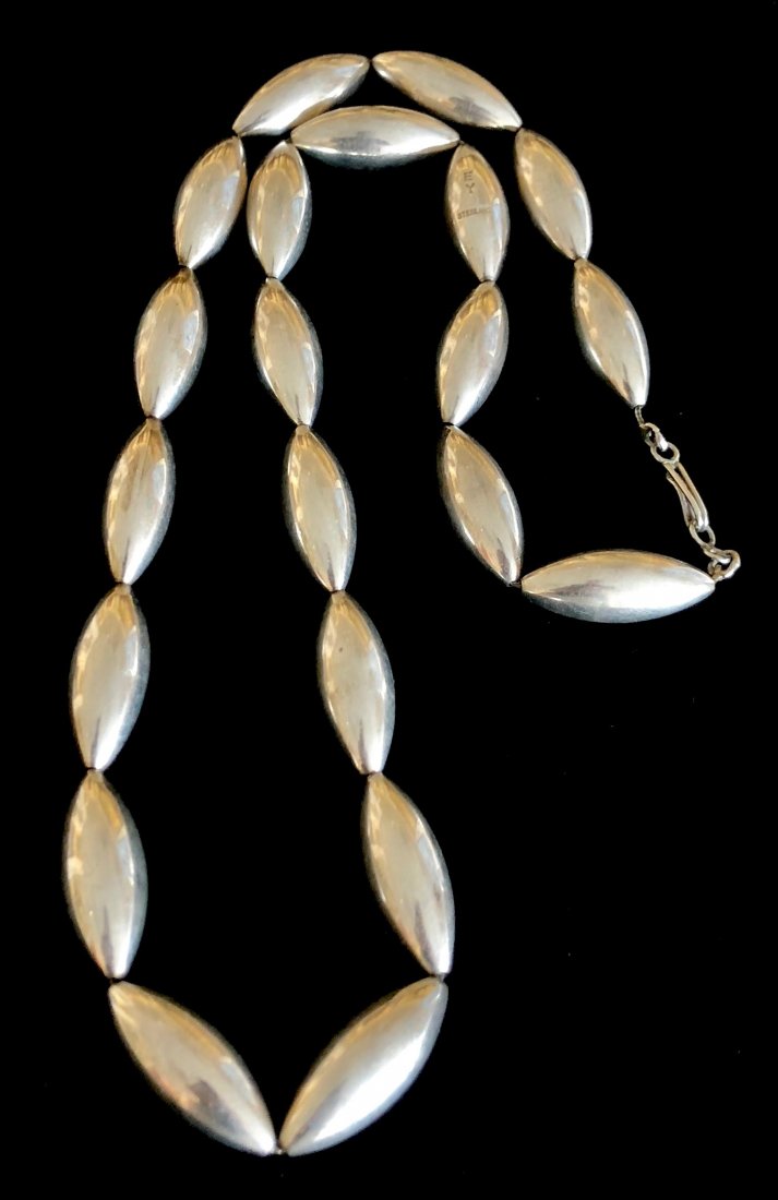 ELSIE YAZZIE Navajo Sterling Silver Beaded Necklace (1 of 5)