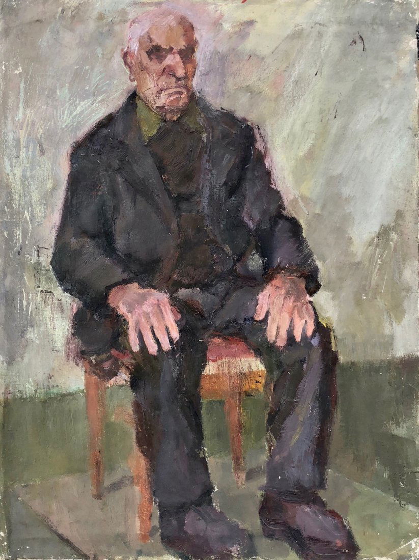 Mid-Century Unsigned Expressionist Portrait (1 of 6)