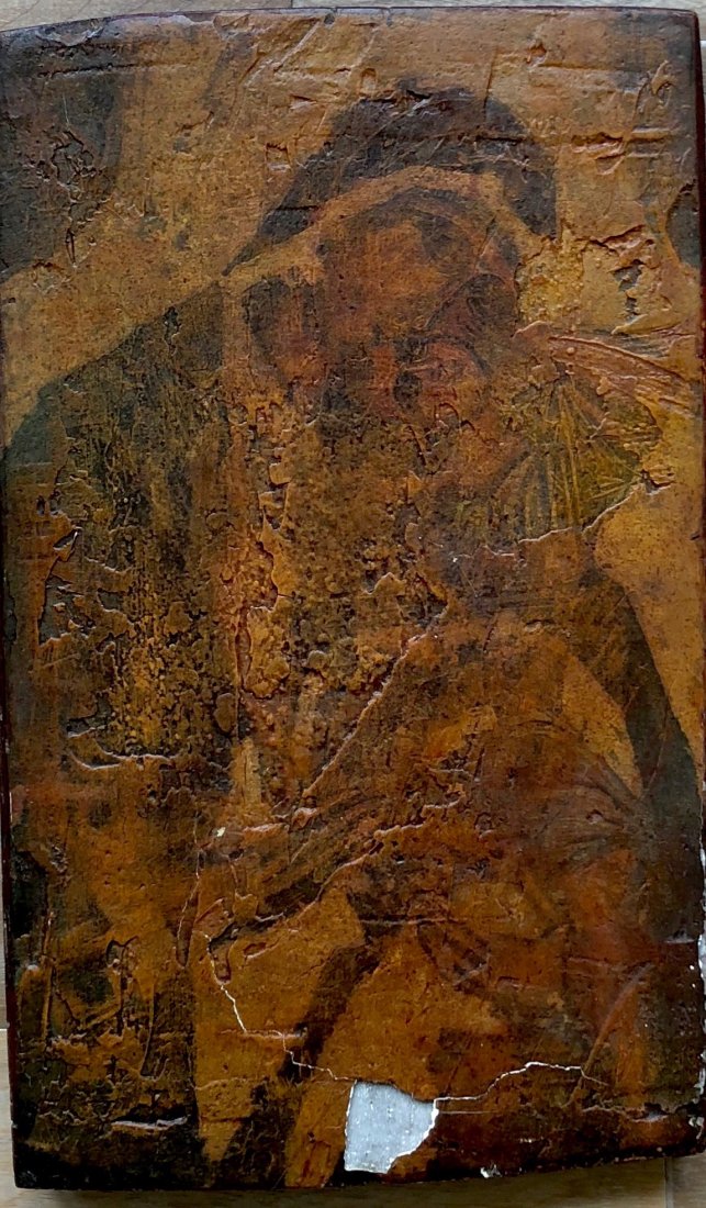 15th-16th Century Skopje, Macedonia "Pelagon" Icon: Our Lady "Pelagon" with Christ. 15th-16th Century, Skopje, Macedonia. 11 3/4 x 7 in. Needs repair. Byzantine Empire.