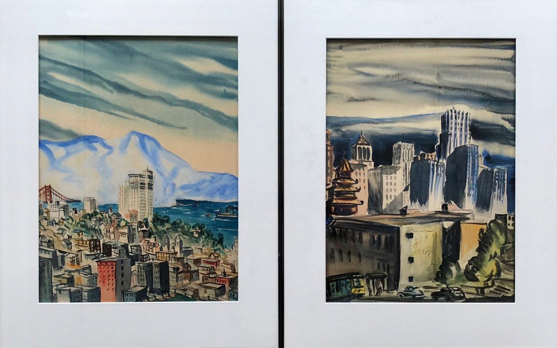 WPA San Francisco Scenes By JOHN G NEWBERRY 1944 (1 of 8)