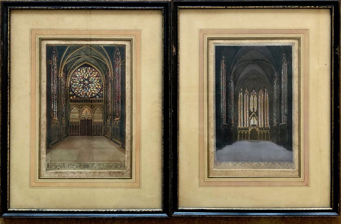 (2) Illegibly Signed Saint-Etienne Cathedral Etchings (1 of 8)