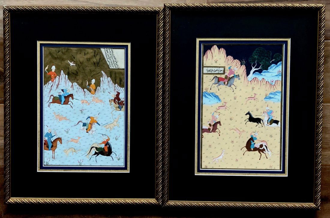 (2) Framed Persian Miniature Paintings (1 of 7)