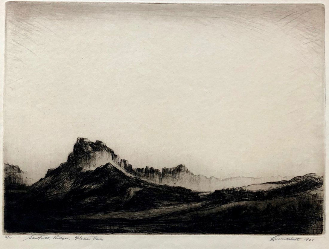 LEVON WEST (1900-1968) Sawtooth Ridge, Glacier Park (1 of 4)