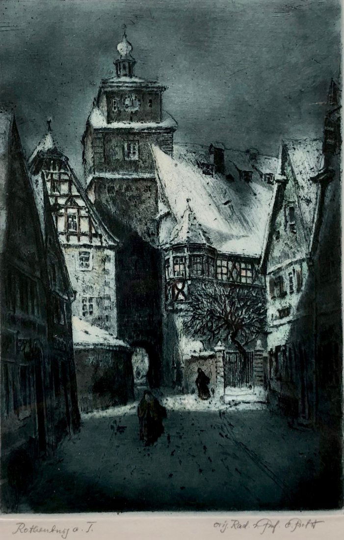OTTO FERDINAND PROBST (Germany 1865 - 1923) Rothenburg (1 of 6)