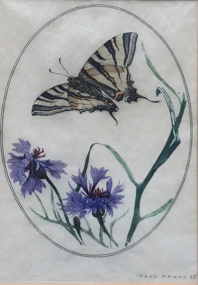 HANS FRANK (Austria, 1884-1948) Butterfly (1 of 3)