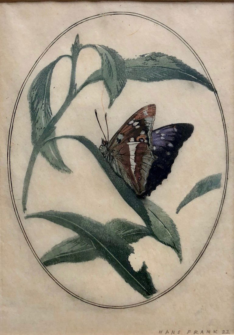 HANS FRANK (Austria, 1884-1948) Butterfly (1 of 3)