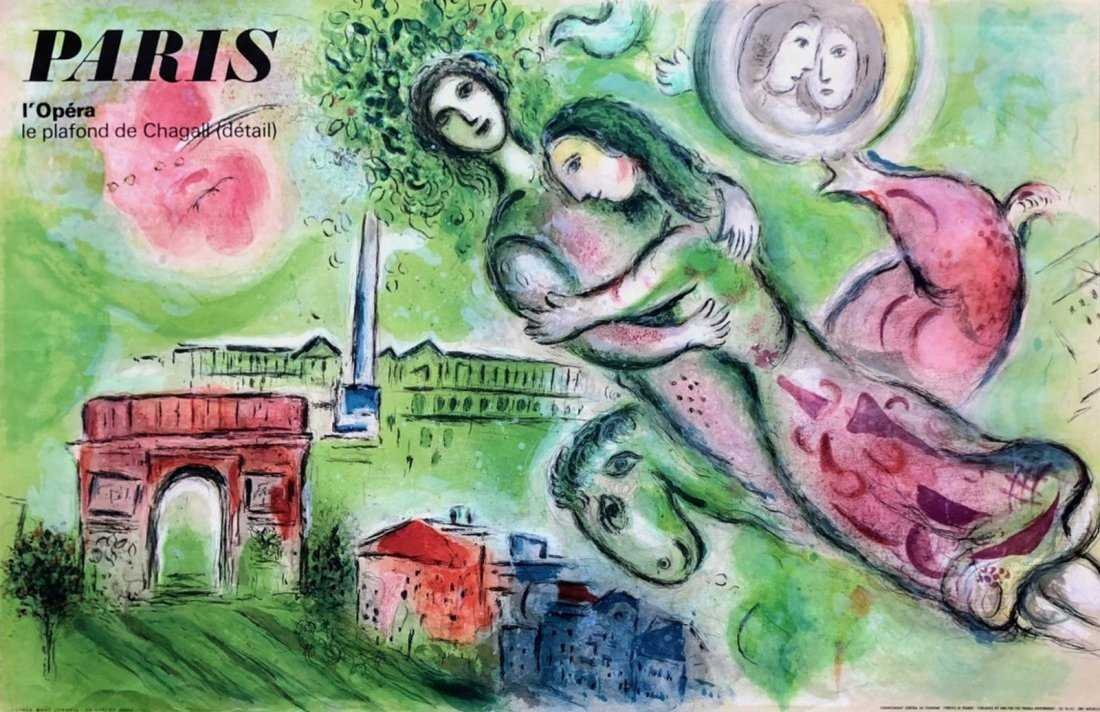 MARC CHAGALL Romeo and Juliet Paris L' Opera Lithograph (1 of 3)