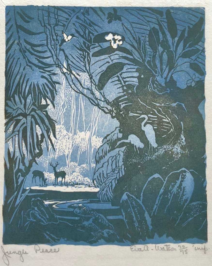 EVA AULD WATSON (Massachusetts, 1867-1935) Jungle Peace (1 of 2)