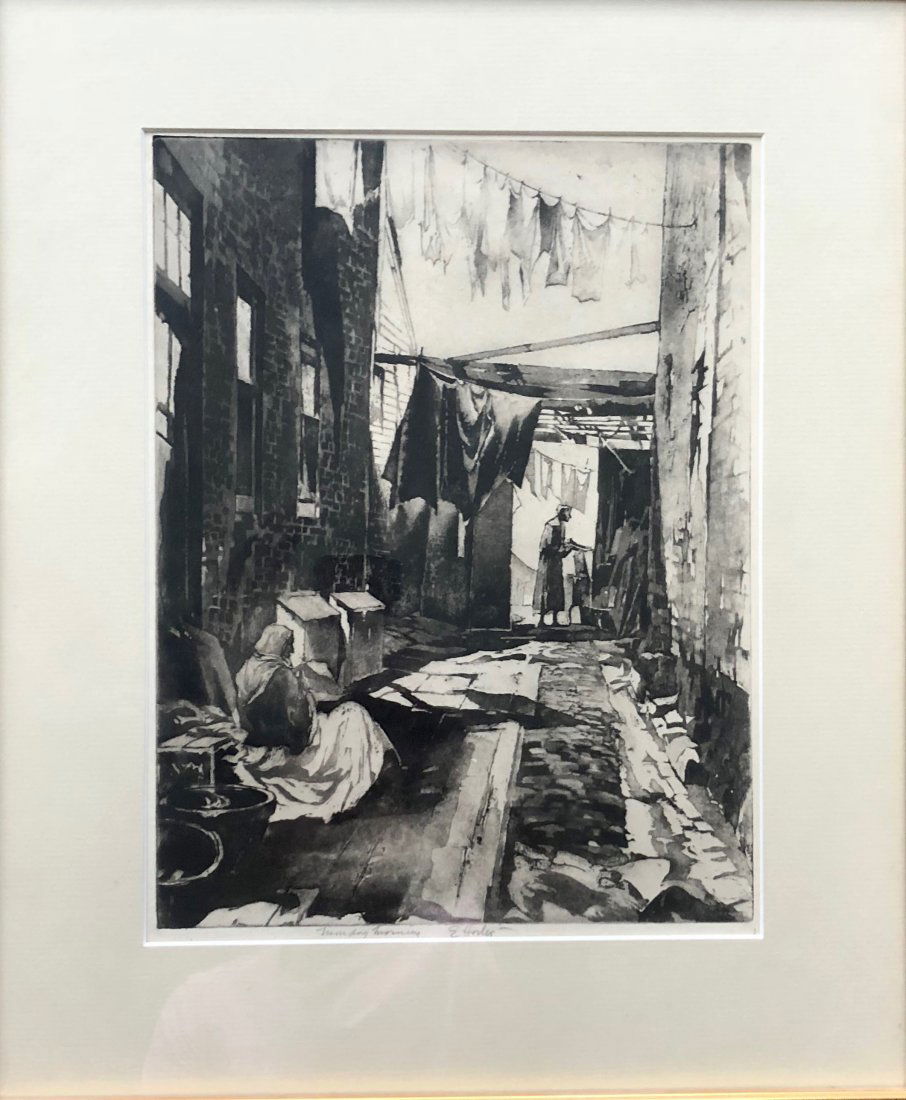 EARL HORTER (PA, CA 1881-1940) "Monday Morning" (1 of 6)