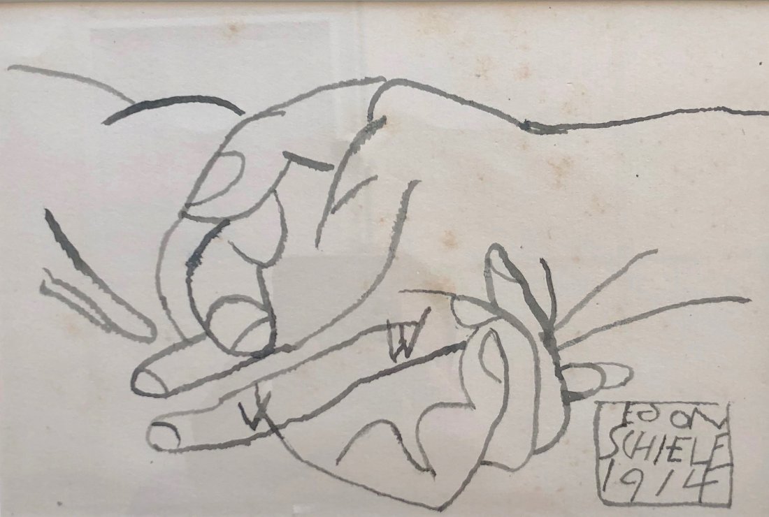 Watercolor In Manner Of EGON SCHIELE 1914 (1 of 5)