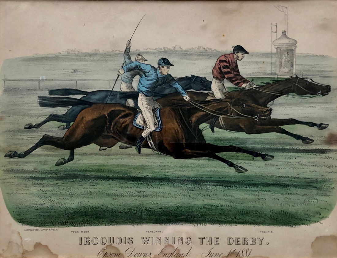 CURRIER & IVES, Iroquois Winning The Derby, 1881 (1 of 5)