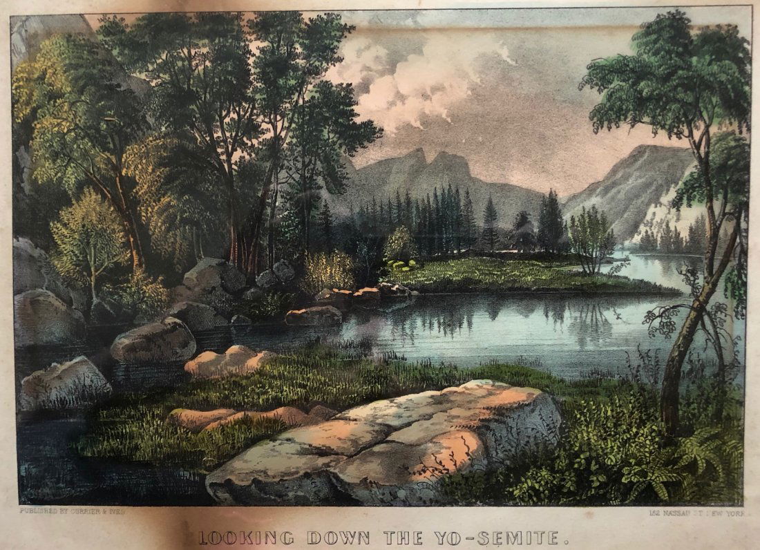 CURRIER & IVES, Looking Down The Yo-Semite (1 of 6)