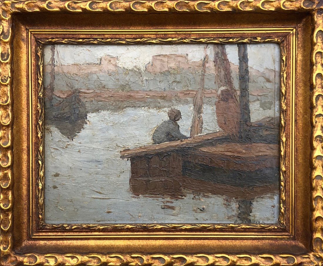 DIMITRIOS LITSAS (1883-1952, Greece) Nile River Scene (1 of 6)