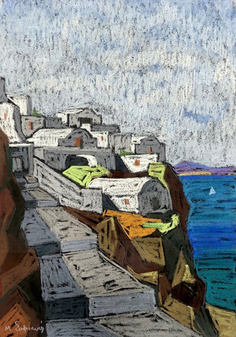 MANOS SOFIANOS (1922-1986) Santorini , Modernist (1 of 5)